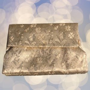 Vintage Cream Floral Wallet & Change Purse combo